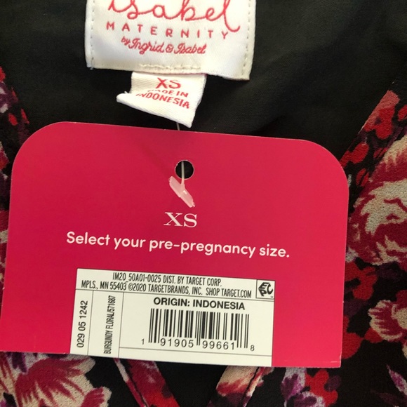 Isabel Maternity Purple Floral Bell Sleeve Dress - Picture 13 of 15